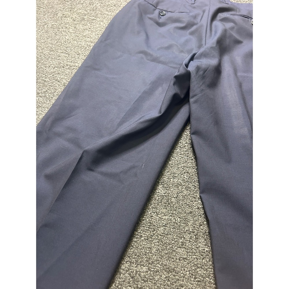 Canali Dress Pants Navy Blue Womens 7R Wool Flat Front 31x31 Corp Core Business - Picture 12 of 12